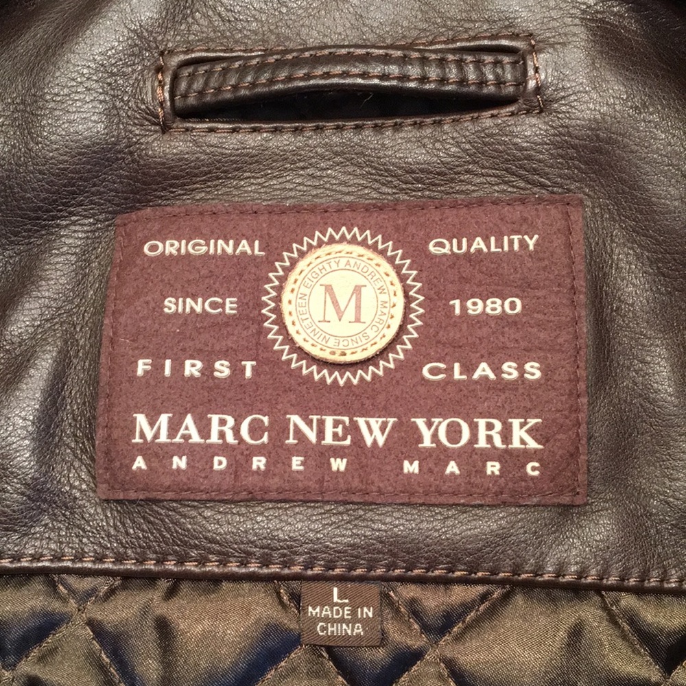 Marc New York Leather Men's Jacket (L) - Picture 5 of 8